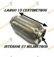 TUBO MALLA FLEXIBLE ESCAPE DE 57 MM DE INTERIOR Y LARGO 15 CENTIMETROS ACERO INOXIDABLE REFORZADO ADAPTABLE UNIVERSAL