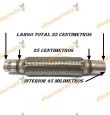 TUBO MALLA FLEXIBLE ESCAPE DE 45 MM DE INTERIOR Y LARGO 25 CENTIMETROS CON EXTENSION ACERO INOXIDABLE REFORZADO ADAPTABLE