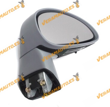 Espejo Citroen C4 de 2004 a 2010 derecho eléctrico abatible piloto intermitente 3 conectores de 6, 2 y 2 pines OEM 8419YQ