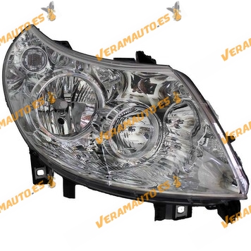 Faro Fiat Ducato 2006 En Adelante Opticas H7 - H1 Electrico Con Motor Delantero Derecho