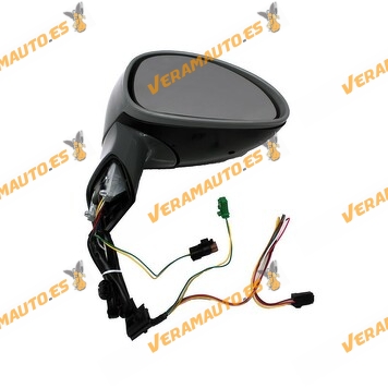 Espejo Citroen C4 de 2004 a 2010 derecho eléctrico piloto intermitente 2 conectores de 5 y 2 pines OEM 8149ZX