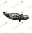 Faro Ford Fiesta desde 2013 hasta 2017 Derecho, lámparas H7+H15+PY21W+W5W, fondo negro, luz día halógena