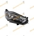 Faro Ford Fiesta desde 2013 hasta 2017 Derecho, lámparas H7+H15+PY21W+W5W, fondo negro, luz día halógena - Frontal