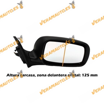 Espejo Toyota Avensis (T25) de 2003 a 2006 derecho eléctrico, térmico, abatible, conector de 7 pins, imprimada
