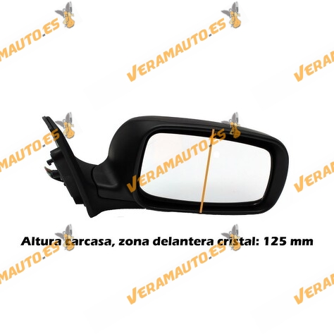 Espejo Toyota Avensis (T25) de 2003 a 2006 derecho eléctrico, térmico, abatible, conector de 7 pins, imprimada