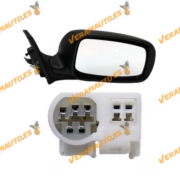 Espejo Toyota Avensis (T25) de 2003 a 2006 derecho eléctrico, térmico, abatible, conector de 7 pins, imprimada