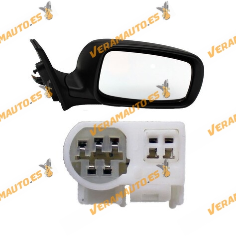 Espejo Toyota Avensis (T25) de 2003 a 2006 derecho eléctrico, térmico, abatible, conector de 7 pins, imprimada