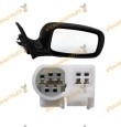 Espejo Toyota Avensis (T25) de 2003 a 2006 derecho eléctrico, térmico, abatible, conector de 7 pins, imprimada