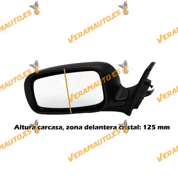 Espejo Toyota Avensis (T25) de 2003 a 2006 izquierdo eléctrico, térmico, abatible, conector de 7 pins, imprimado
