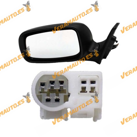 Espejo Toyota Avensis (T25) de 2003 a 2006 izquierdo eléctrico, térmico, abatible, conector de 7 pins, imprimado