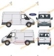 Umbral de apoyo Ford Transit (FY) de 05/2000 a 04/2006 modelo corto, izquierdo, exterior, bajo puerta deslizante