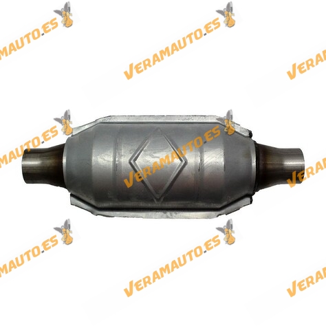 Universal Adaptable Catalytic Converter | EURO IV Emission Standards | Round with Heat Protection | Total Length 340mm