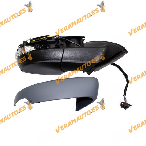 Espejo Seat Toledo y Skoda Rapid 2012-2015 Derecho Electrico Imprimado con Piloto 6 pin OEM 5JA857522