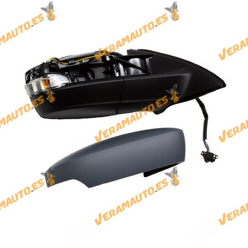 Espejo Seat Toledo y Skoda Rapid 2012-2015 Derecho Electrico Imprimado Piloto 6 pines OEM 5JA857522