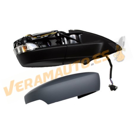 Espejo Seat Toledo y Skoda Rapid 2012-2015 Derecho Electrico Imprimado Piloto 6 pines OEM 5JA857522