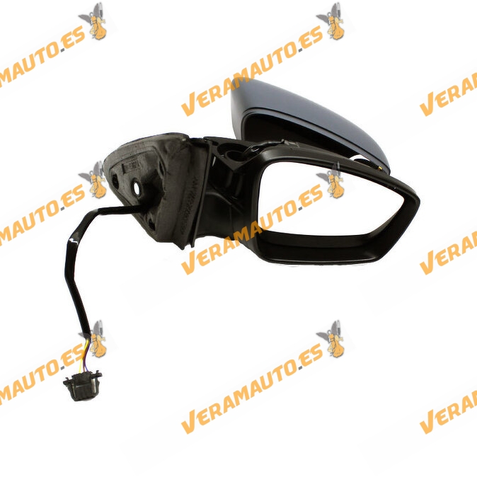 Espejo Seat Toledo y Skoda Rapid 2012-2015 Derecho Electrico Imprimado con Piloto 6 pines OEM 5JA857522