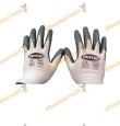 Guante Trabajo de Seguridad Fabricado en Nylon reforzado en Palma con Nitrilo Puño Elastico