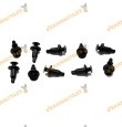 Set of 10 Clips for Bumpers and Moldings | Honda | Hyundai | Kia | Toyota | OEM 91502SP0003 | 8615737000