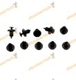 Set de 10 Grapas | Renault | Dacia | OEM similar 01515-00QAB | Diámetro 8