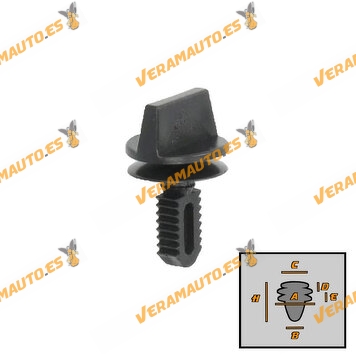 Set de Grapas para Fijación BMW Salpicadero | Ford Maletero | OEM 51711916197