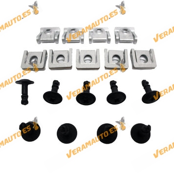 Screws and Staples Kit BMW Series 5 E39 from 1996 to 2004 for Mounting Under Engine Protection OEM 90240