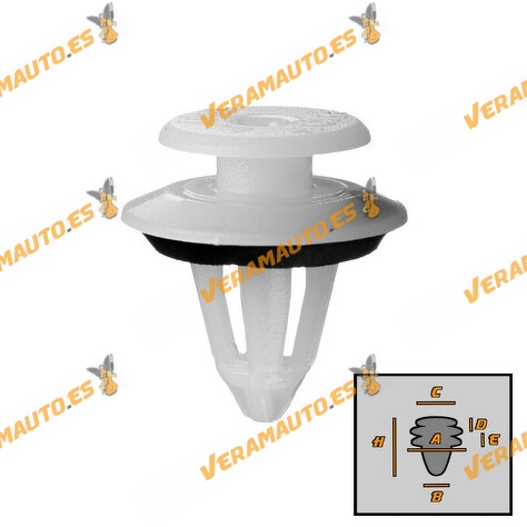 Set de Grapas Mercedes W168 W203 W210 W222 Vito | Revestimiento y Tapiceria de Puertas | OEM Similar a A0119887678