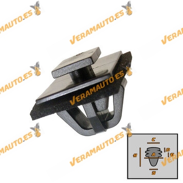 Set de 10 Grapas Hyundai Elantra Getz | Sonata Kia Carnival Cerato Rio | Molduras Laterales | OEM Similar a 8775638000