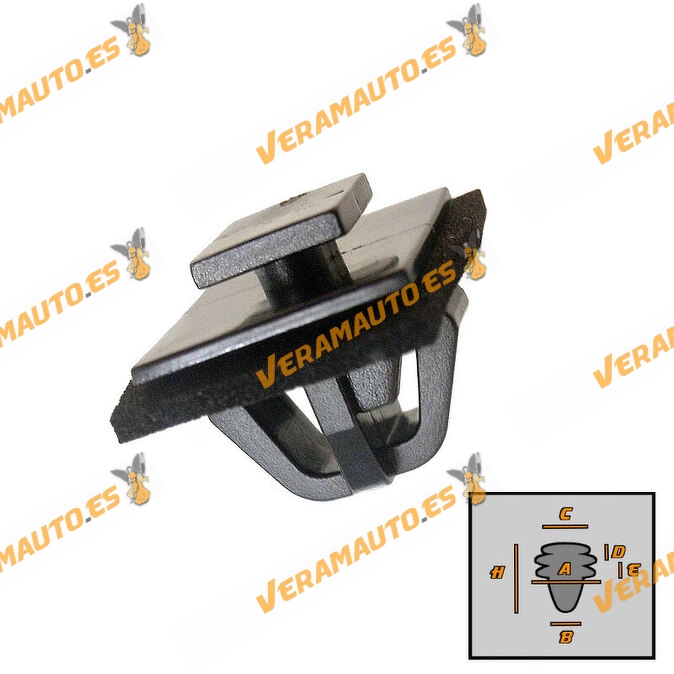 Set de 10 Grapas Hyundai Elantra Getz | Sonata Kia Carnival Cerato Rio | Molduras Laterales | OEM Similar a 8775638000