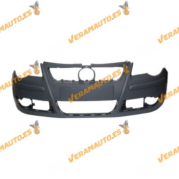 Front Bumper Volkswagen Polo from 2005 to 2009 Primed With Moldings OEM Similar 6Q0807217EGRU
