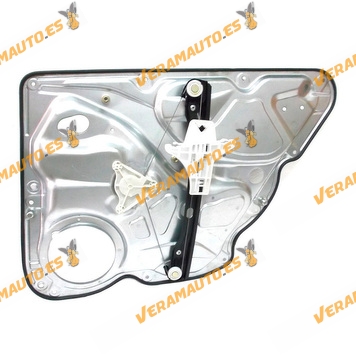 Electric Window Operator Volkswagen Passat from 2005 to 2010 Rear Left with Plate without Engine OEM Similar to 3C5839461J