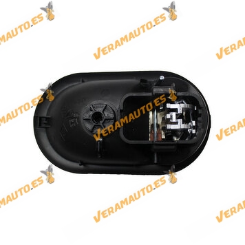 Manecilla Interior Renault Megane II Clio III Modus (F/JP0) | Dacia Sandero (SD) Izquierda Negra | Plateada OEM 8200174075