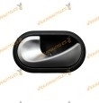 Manecilla Interior Renault Megane II Clio III Modus (F/JP0) | Dacia Sandero (SD) Izquierda Negra | Plateada OEM 8200174075
