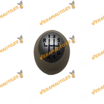 Pomo Cambio Renault Megane Fluence Master Kangoo de 6 velocidades Color Beige Similar a OEM 8200079112