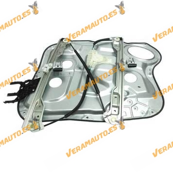 Electric Window Operator Hyundai Santa Fe from 2006 to 2010 Front Left with Plate without Engine OEM Similar to 824812B000