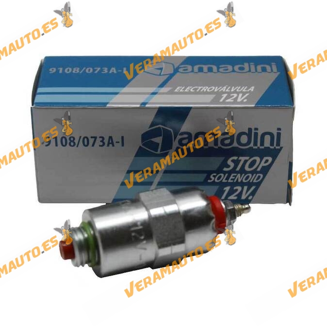Electrovalvula | Corte Inyeccion Combustible Bomba Inyectora Delphi y Lucas CAV | OEM Similar a 9108073A | 9108-073A