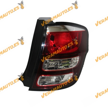 Piloto Trasero Citroen C3 (SC) de 2013 a 2016 | Derecho | Exterior | Blanco Rojo | Sin Portalámparas | OEM Similar 9803928480
