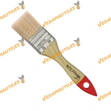 Palletina | Brush | DIY Double White Bristle Brush and Wooden Handle | WOLFPACK | Measure No. 18 | 21 | 24 | 38 to 63 mm