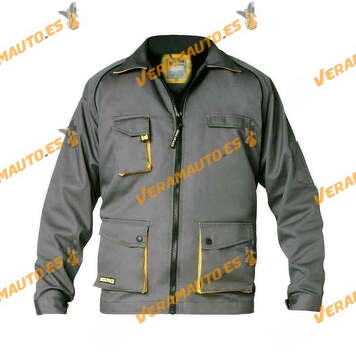 Trend Gray and Yellow Work Jacket | Size 60-62 XXL | WOLFPACK | Polyester and Cotton Material | Wear resistance