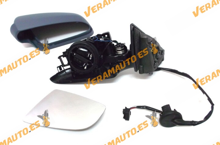 Espejo Retrovisor Audi A3 8P 5 Puertas de 2003 a 2008 Izquierdo | Eléctrico | Térmico | Imprimado | OEM 8P1858532K01C