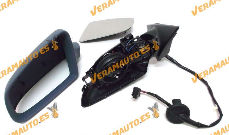 Espejo Retrovisor Audi A3 8P 5 Puertas de 2003 a 2008 Izquierdo | Eléctrico | Térmico | Imprimado | OEM 8P1858532K01C