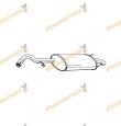 Silencioso Escape Trasero Ford Escort VII 1.6 16V XR3I Clave Motor GAL | AAL | ABL de 1995 a 1999 OEM 1011920 | 1496923