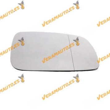 Glass + Base Mirror Glass VAG Group Right | Long Model | Non-Thermal | Chrome and Convex Glass | OEM Similar 1J185752222B
