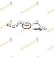 Silencioso Escape Trasero Renault Clio II Motor 1.6i | 1.6 16v de 1998 a 2001 OEM Similar a 7700419035 | 7700419326