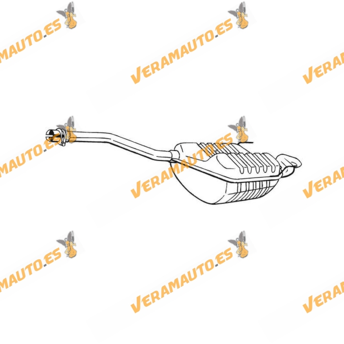 Silencioso Escape Trasero Mercedes Benz Clase C W202 C 220 D Sedan de 1993 a 2000 OEM Similar a 2024902721