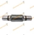 Tubo de Malla flexible de Escape de 45 mm de Interior y 15 cm de Largo con Extensión de Acero Inoxidable Reforzado