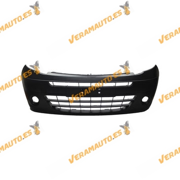 Paragolpes Delantero Renault Kangoo W 2008 a 2013 | Negro | Hueco para Antiniebla | Con Molduras | OEM Similar a 7701478129