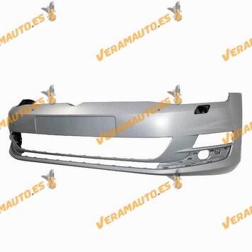 Front Bumper Volkswagen Golf VII from 2012 to 2017 Primed With Headlight Washer Hollow | OEM Similar to 5G0807217BPGRU