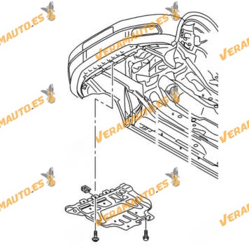 Under Engine Protection Audi A3 | SEAT Leon | Volkswagen Golf VII Passat B8 | Polyethylene With Cushioning | OEM 3Q0825236A