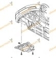 Cubre Carter de Audi A3 | SEAT Leon | Volkswagen Golf VII Passat B8 | Plastico Polietileno | OEM Similar a 5Q0825236Q