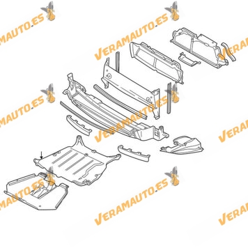 Protección Inferior de Motor Volvo S60 | V70 | XC70 de 2000 a 2004 | Cubre Carter Plástico Polietileno | OEM Similar a 8624664